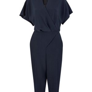 Women's Wrap Front Navy Kimono Jumpsuit Size 12
